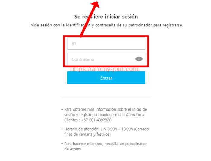 [join-atomy] Mobile - Colombia Memer Registration_Step 2