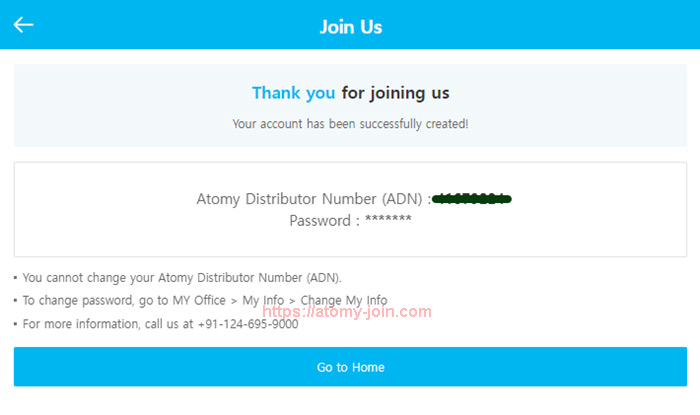 [join-atomy] Mobile - India Memer Registration_Step 13