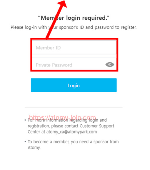 [join-atomy] Mobile - Canada Memer Registration_Step 2