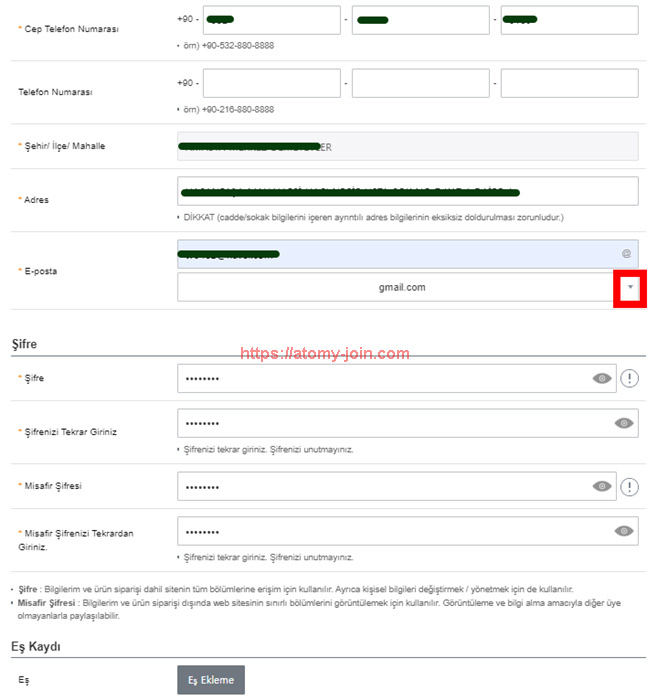 [ join-atomy_Mobile] turkey memer Registration_Step 5