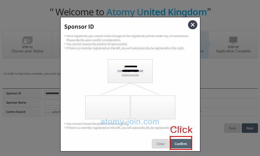 [join-atomy] UK Memer Registration_Step 8