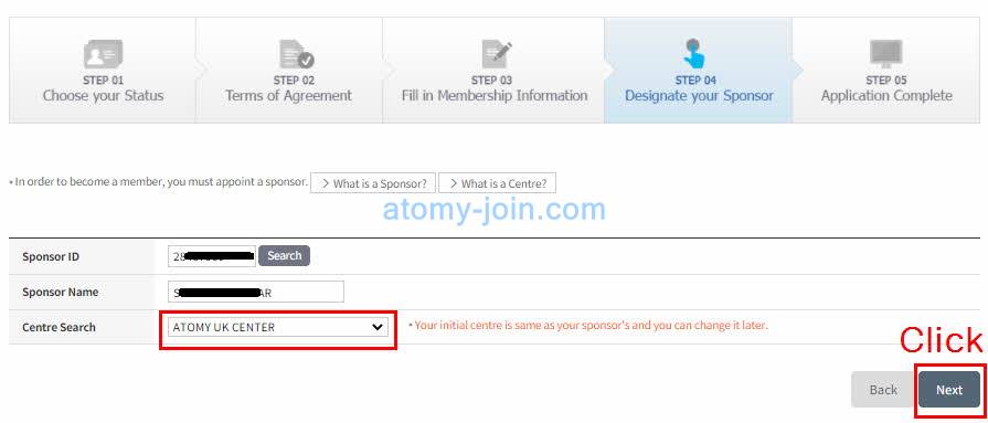 [join-atomy] UK Memer Registration_Step 9