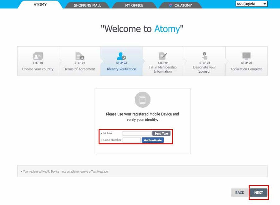 [ join-atomy] us memer Registration_Step 5