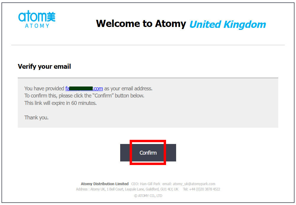 [join-atomy] UK Memer Registration_Step 6