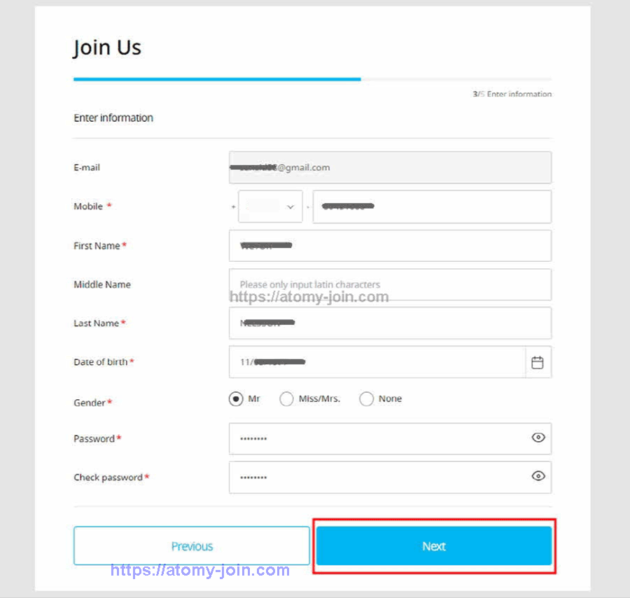 [join-atomy] singapore Memer Registration_Step 5