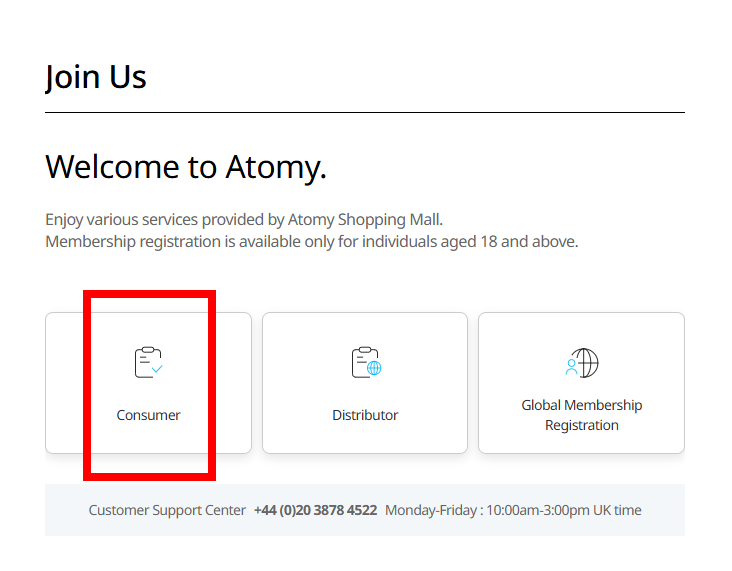 [join-atomy] UK Memer Registration_Step 2