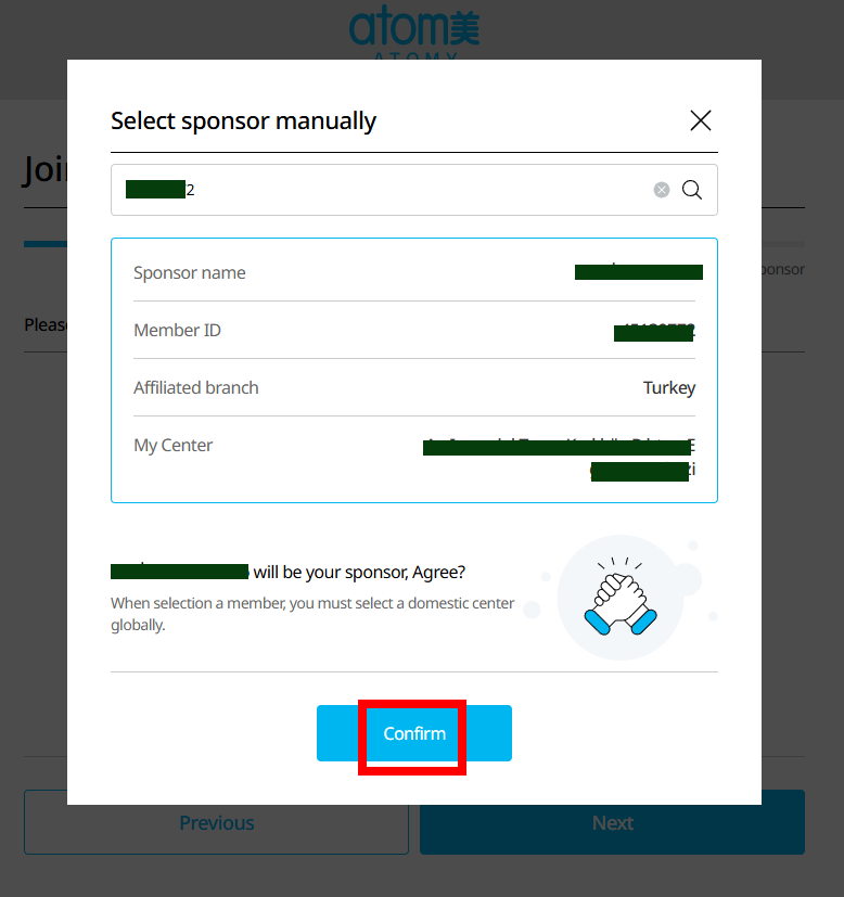 [join-atomy] UK Memer Registration_Step 8